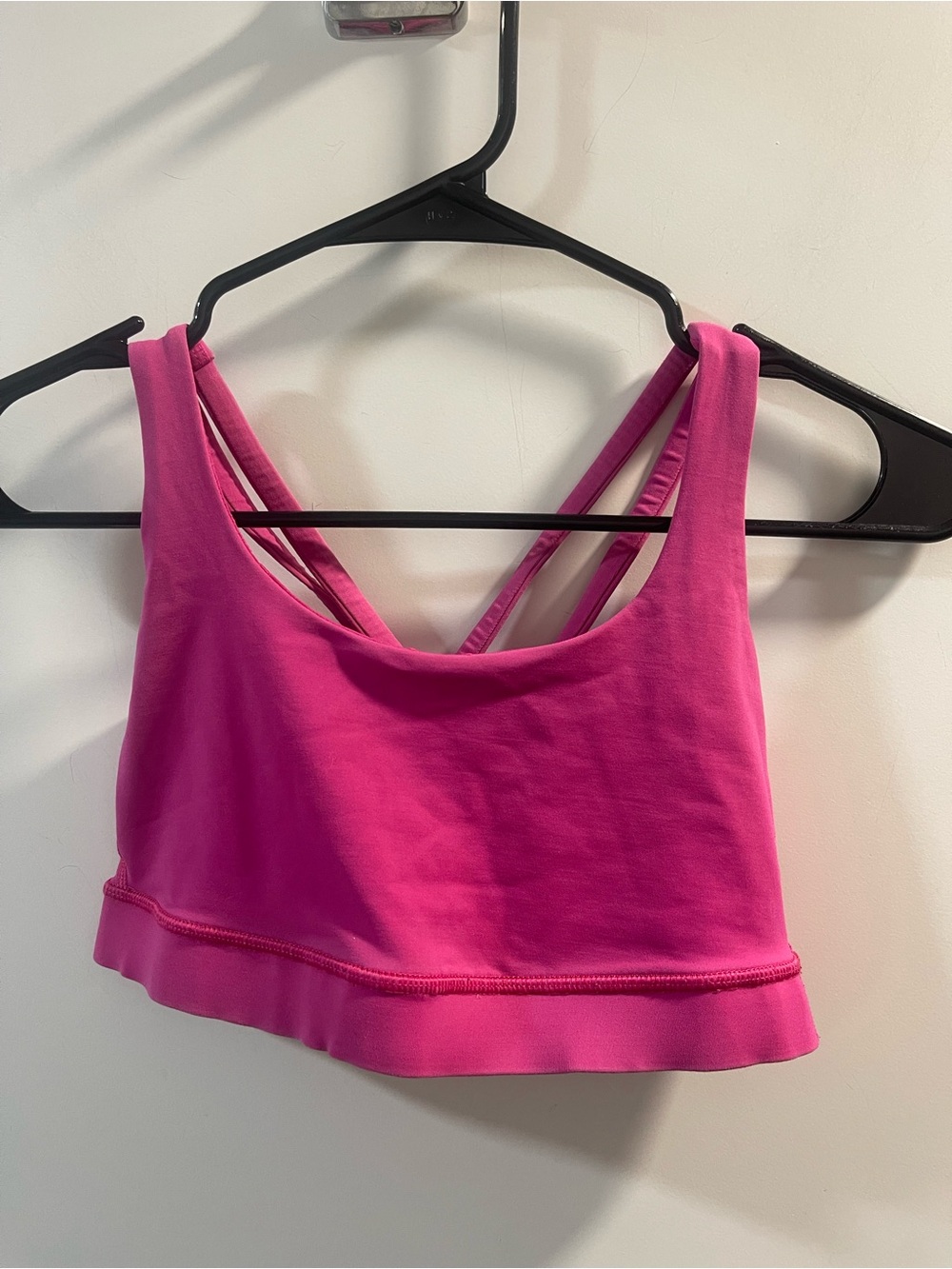 lululemon athletica Hot Pink Double-Strap Flawed Crop Sports Bra